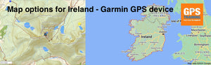 Garmin GPS map options for Ireland