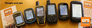 Garmin GPS units - Weight and size of outdoor GPS units