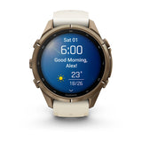 Garmin Fenix 9 Pro 43mm GPS smartwatch styled for smaller wrists, it features enhanced stamina & endurance tracking + smoother, more intuitive routable maps.