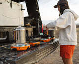 The award-winning Genesis Basecamp System is the ultimate all-in-one backcountry cooking system, stowing neatly into itself and fitting snugly among your gear.