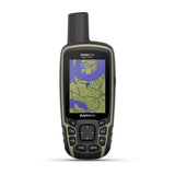 Garmin GPSMAP 65 GPS unit on the map page - preloaded Topo Active maps