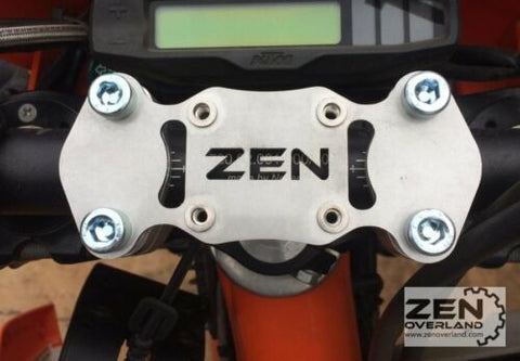 Zen Overland KTM CNC Top Bar Clamp GPS mount Garmin - Portrait Mode